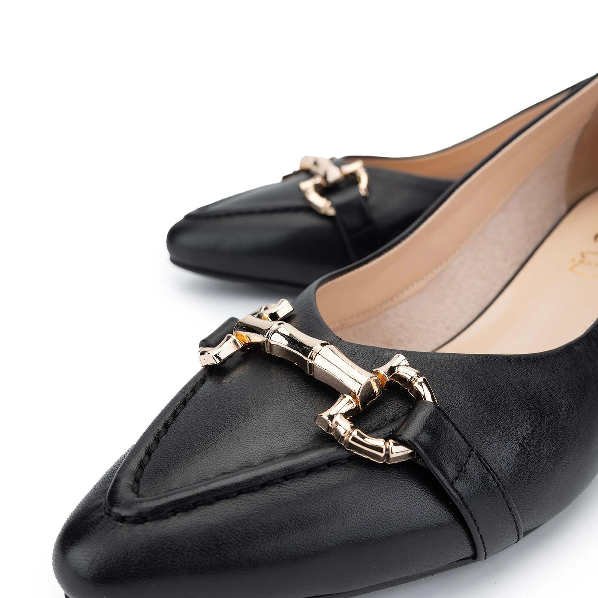 Tamer Tanca Kadın Hakiki Deri Siyah Deri Topuklu Ayakkabı