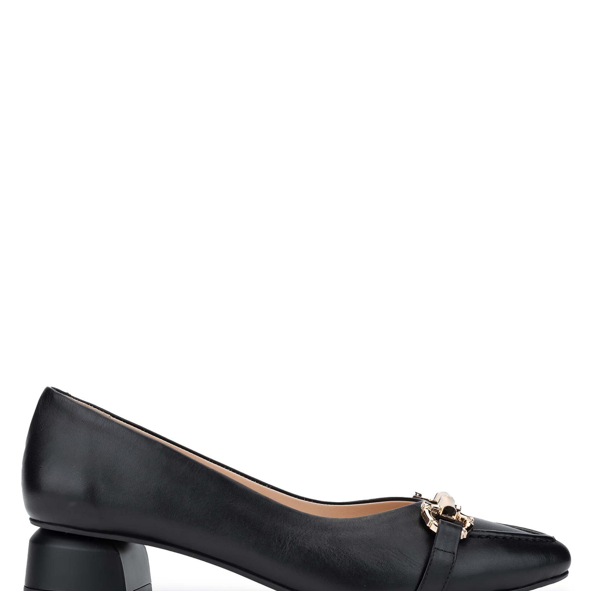 Tamer Tanca Kadın Hakiki Deri Siyah Deri Topuklu Ayakkabı