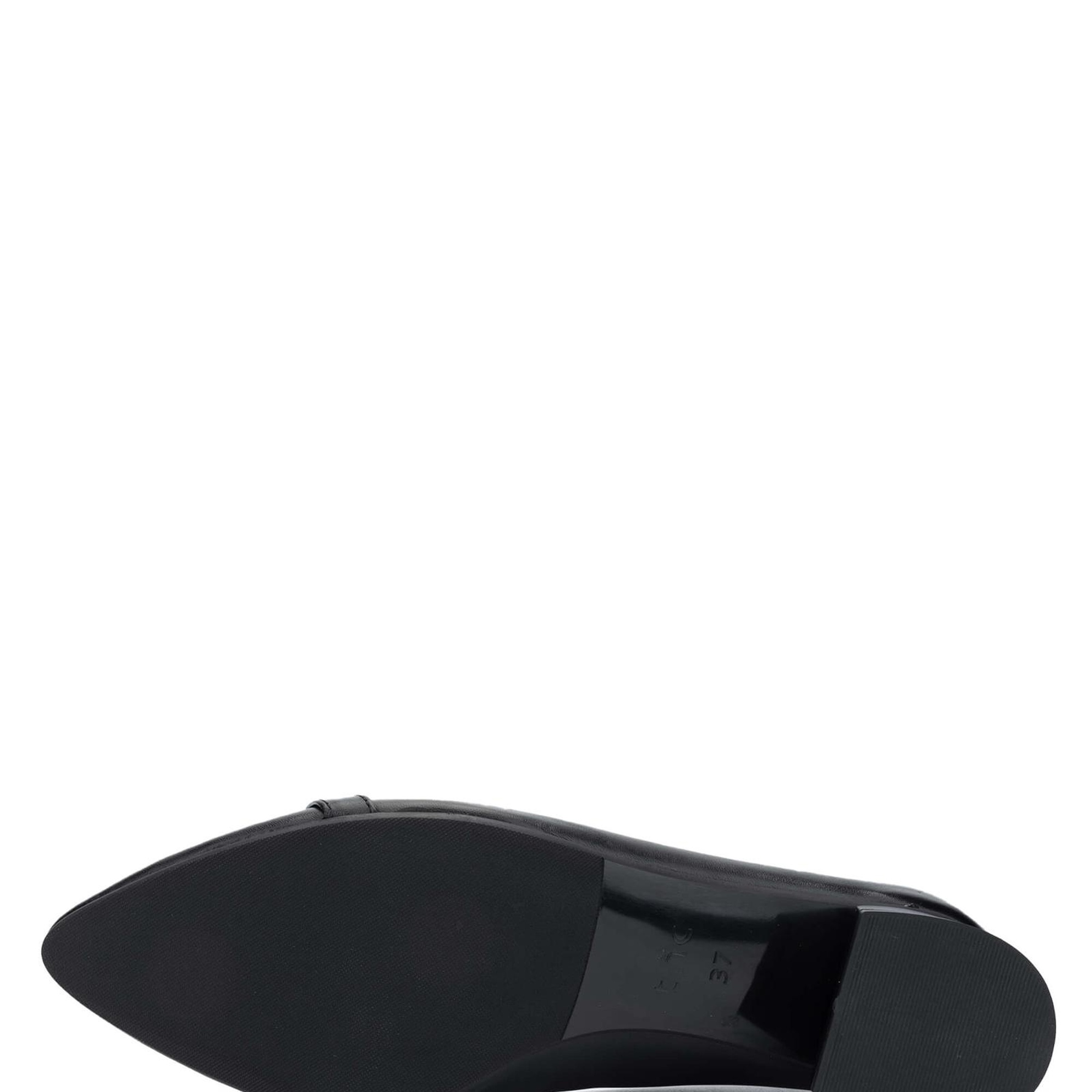 Tamer Tanca Kadın Hakiki Deri Siyah Deri Topuklu Ayakkabı