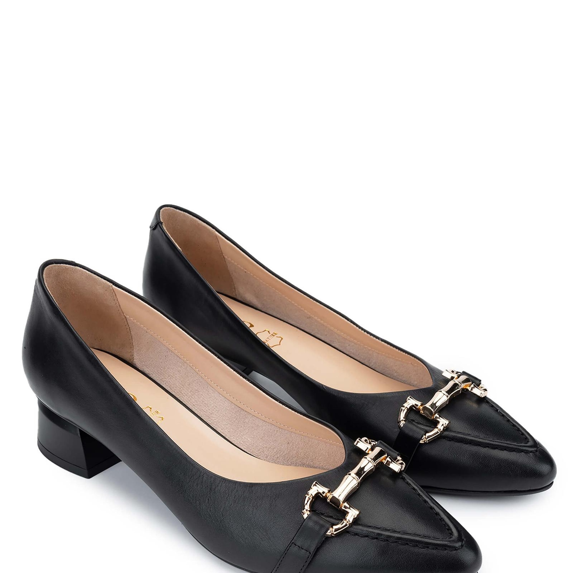 Tamer Tanca Kadın Hakiki Deri Siyah Deri Topuklu Ayakkabı