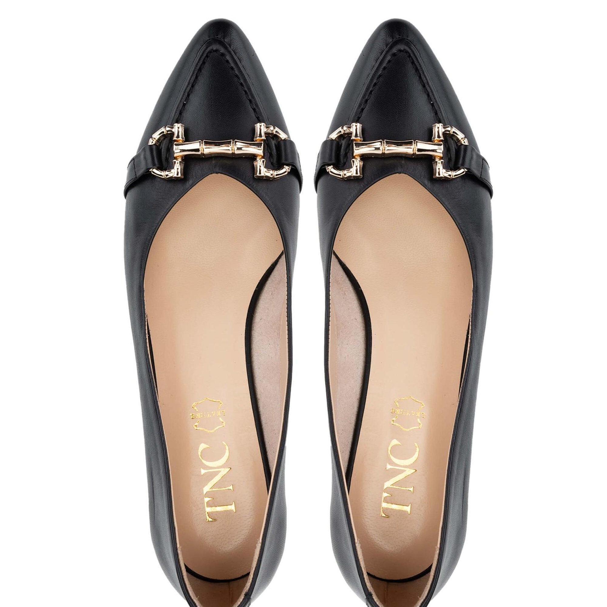 Tamer Tanca Kadın Hakiki Deri Siyah Deri Topuklu Ayakkabı