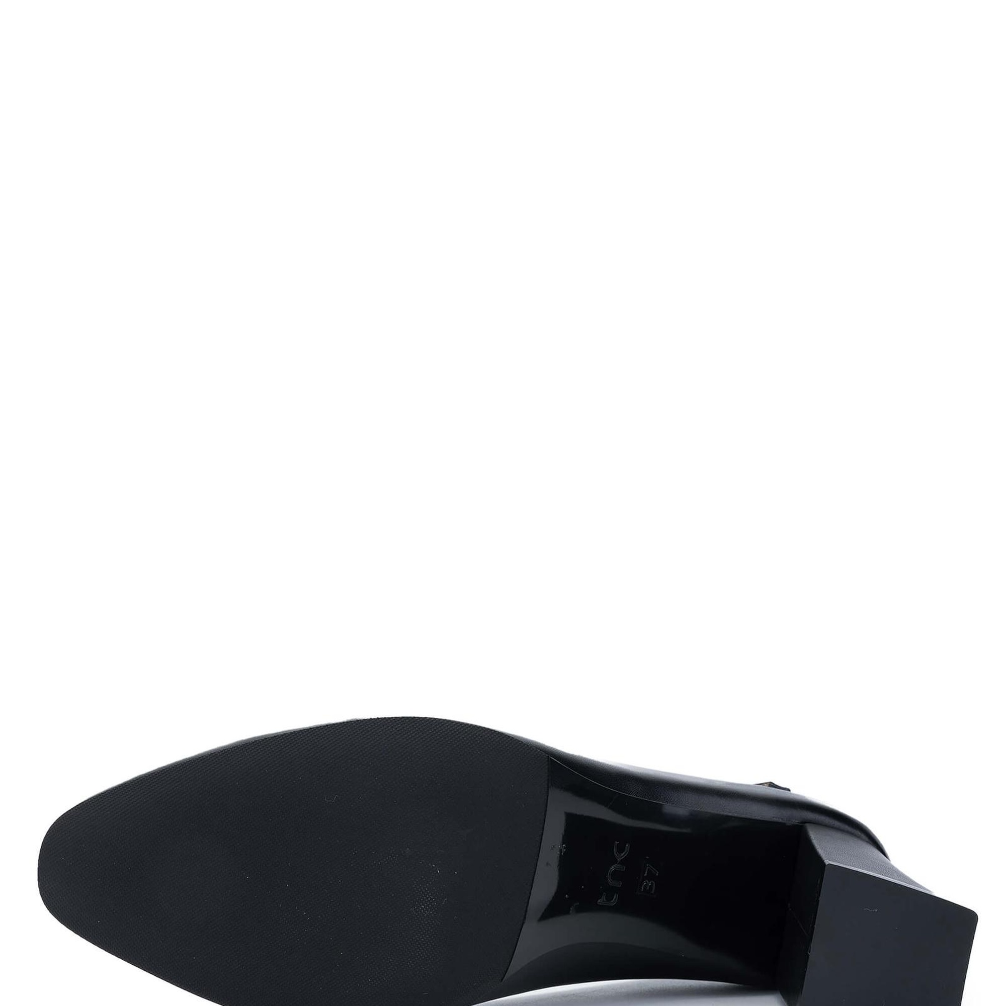 Tamer Tanca Kadın Hakiki Deri Siyah Deri Topuklu Ayakkabı