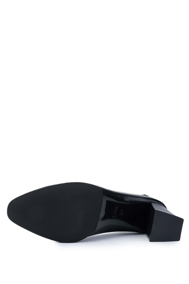  Tamer Tanca Kadın Hakiki Deri Siyah Deri Topuklu Ayakkabı