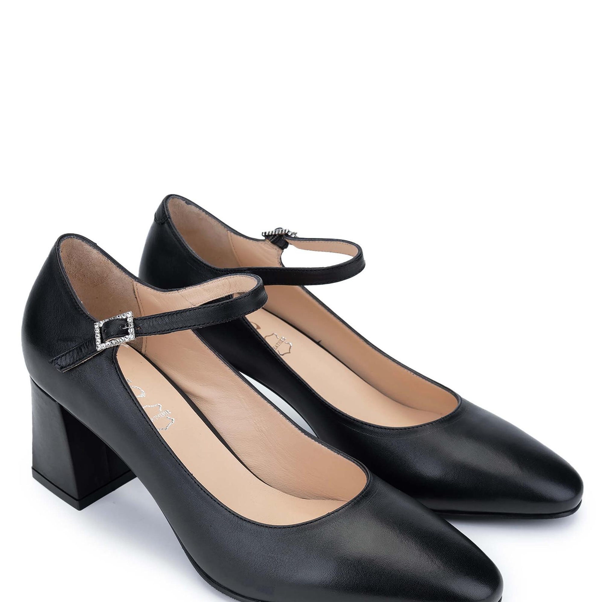 Tamer Tanca Kadın Hakiki Deri Siyah Deri Topuklu Ayakkabı