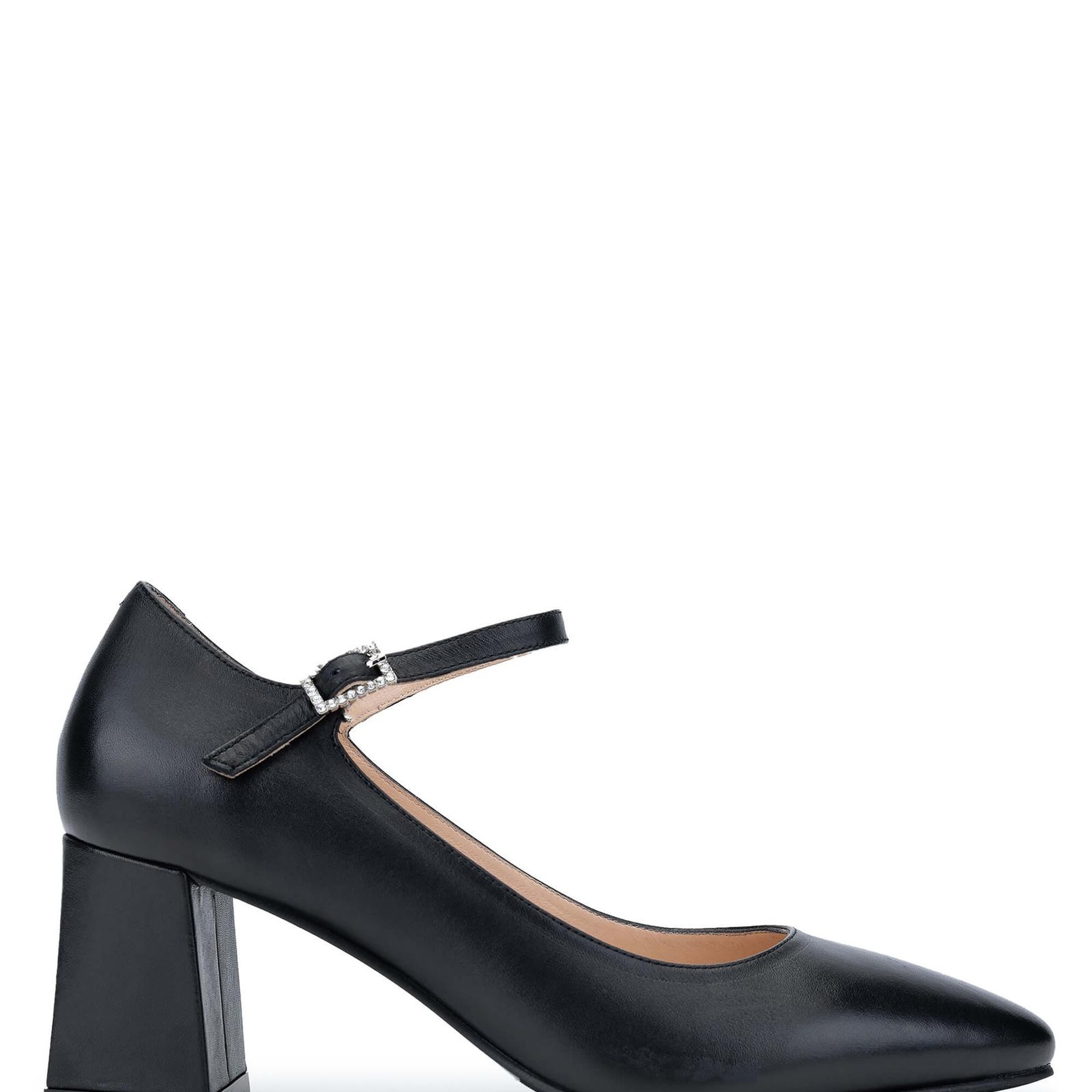 Tamer Tanca Kadın Hakiki Deri Siyah Deri Topuklu Ayakkabı