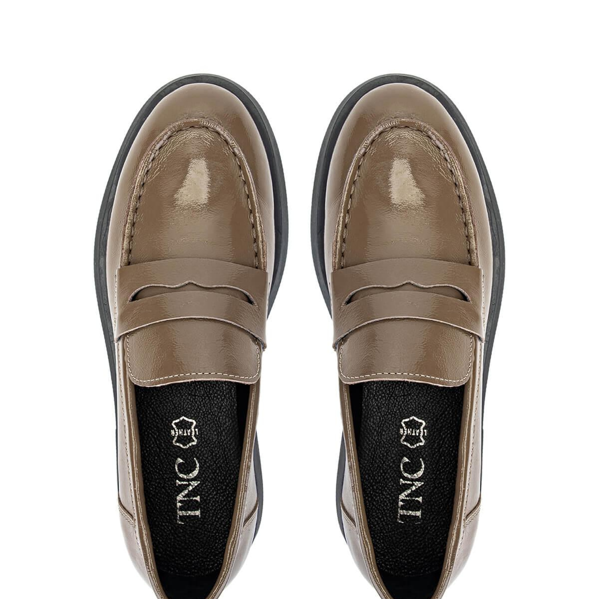 Tamer Tanca Kadın Hakiki Deri Vizon Rugan Loafer Ayakkabı