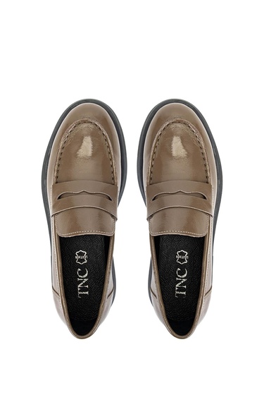  Tamer Tanca Kadın Hakiki Deri Vizon Rugan Loafer Ayakkabı