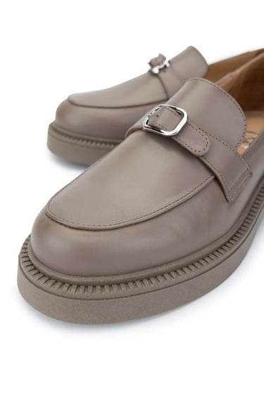  Tamer Tanca Kadın Hakiki Deri Vizon Loafer Ayakkabı