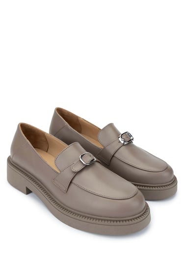  Tamer Tanca Kadın Hakiki Deri Vizon Loafer Ayakkabı