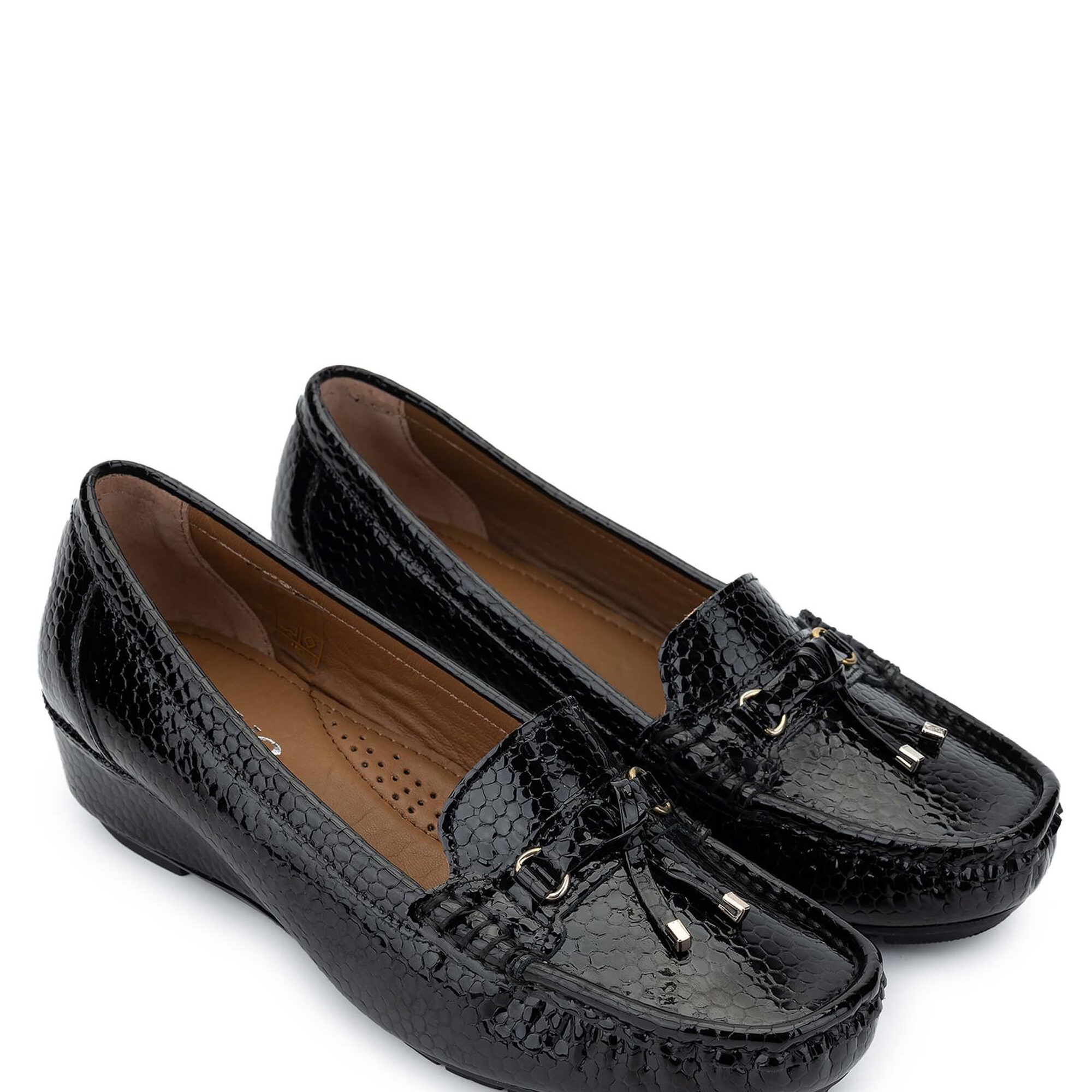 Tamer Tanca Kadın Hakiki Deri Siyah Loafer Ayakkabı