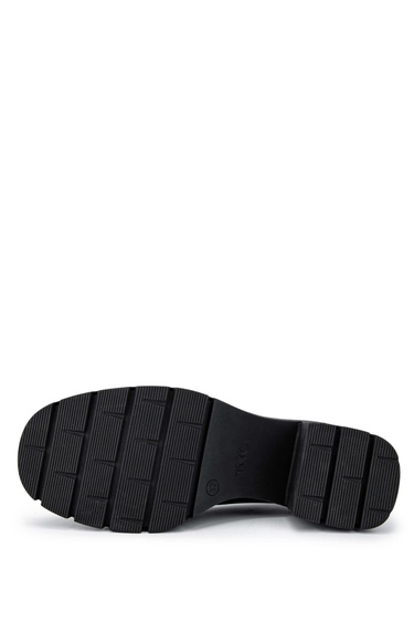  Tamer Tanca Kadın Hakiki Deri Siyah Deri Makosen Ayakkabı