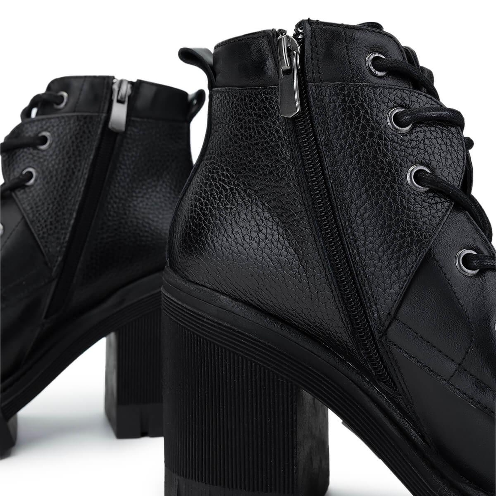 Tamer Tanca Kadın Hakiki Deri Siyah Topuklu Bot