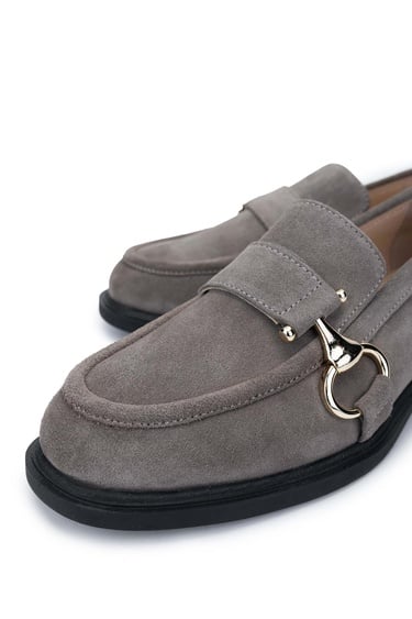  Tamer Tanca Kadın Hakiki Deri Vizon Süet Loafer Ayakkabı