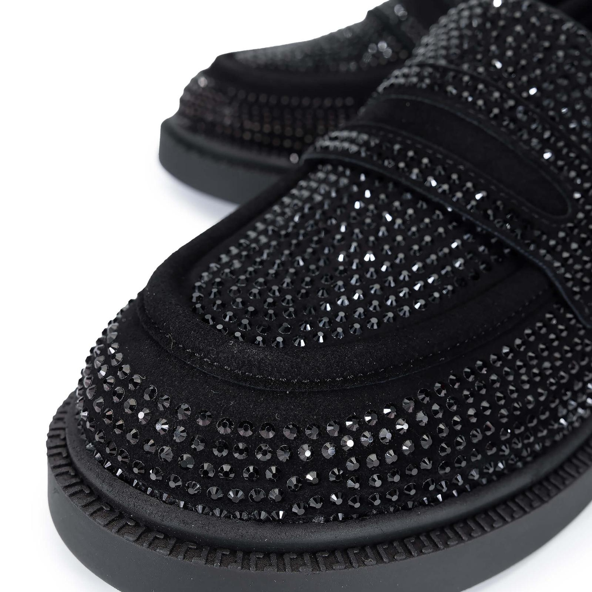 Tamer Tanca Kadın Hakiki Deri Siyah Süet Loafer Ayakkabı