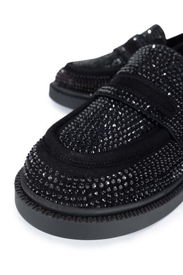  Tamer Tanca Kadın Hakiki Deri Siyah Süet Loafer Ayakkabı