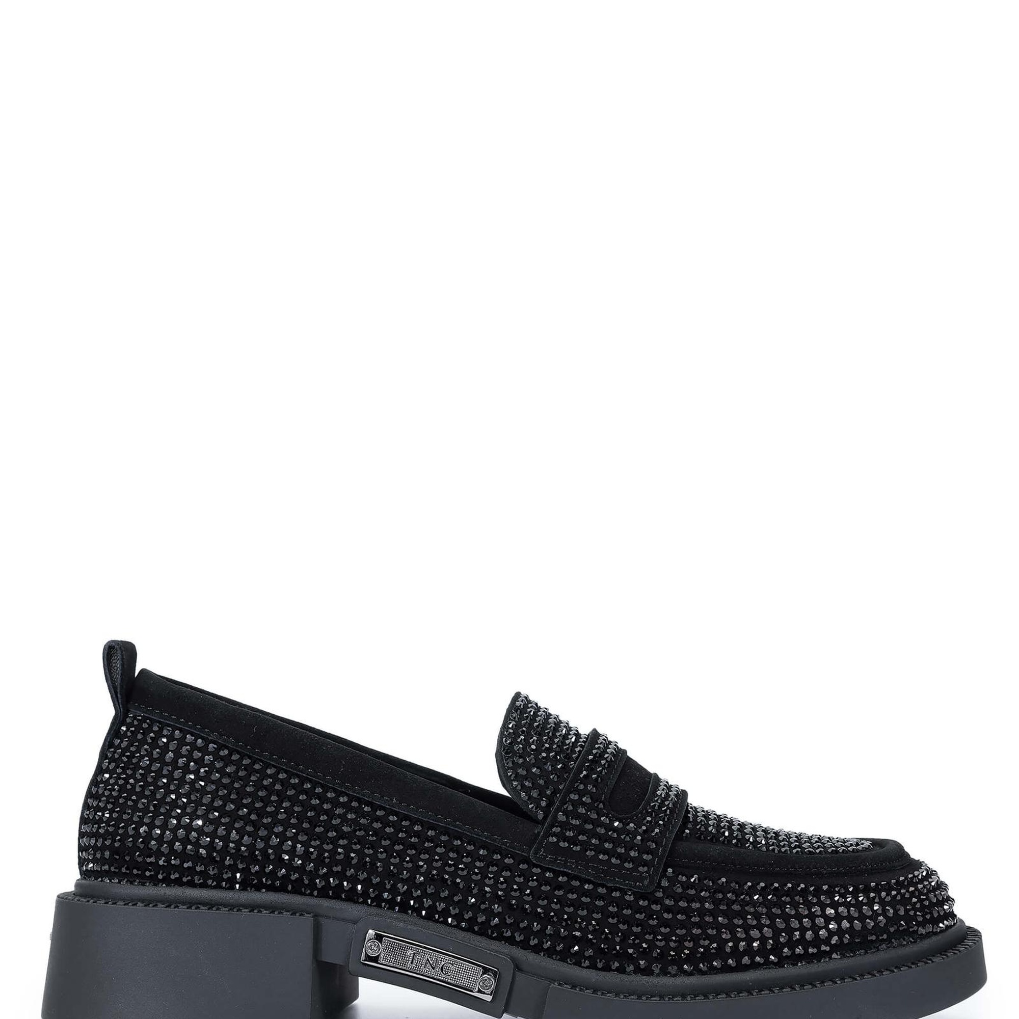 Tamer Tanca Kadın Hakiki Deri Siyah Süet Loafer Ayakkabı