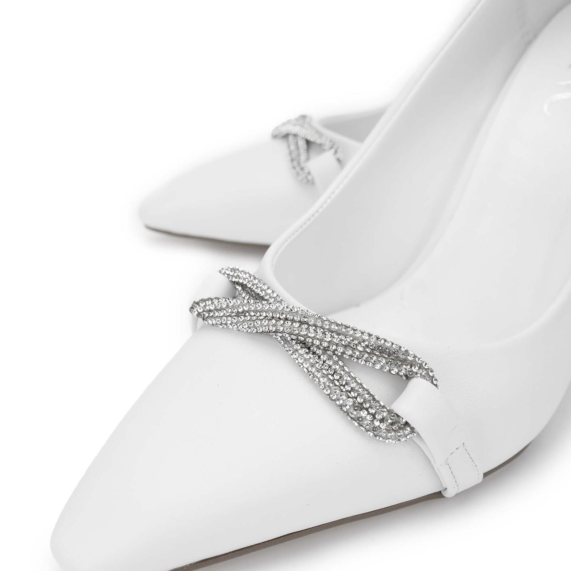 Tamer Tanca Kadın Hakiki Deri Beyaz Topuklu Ayakkabı