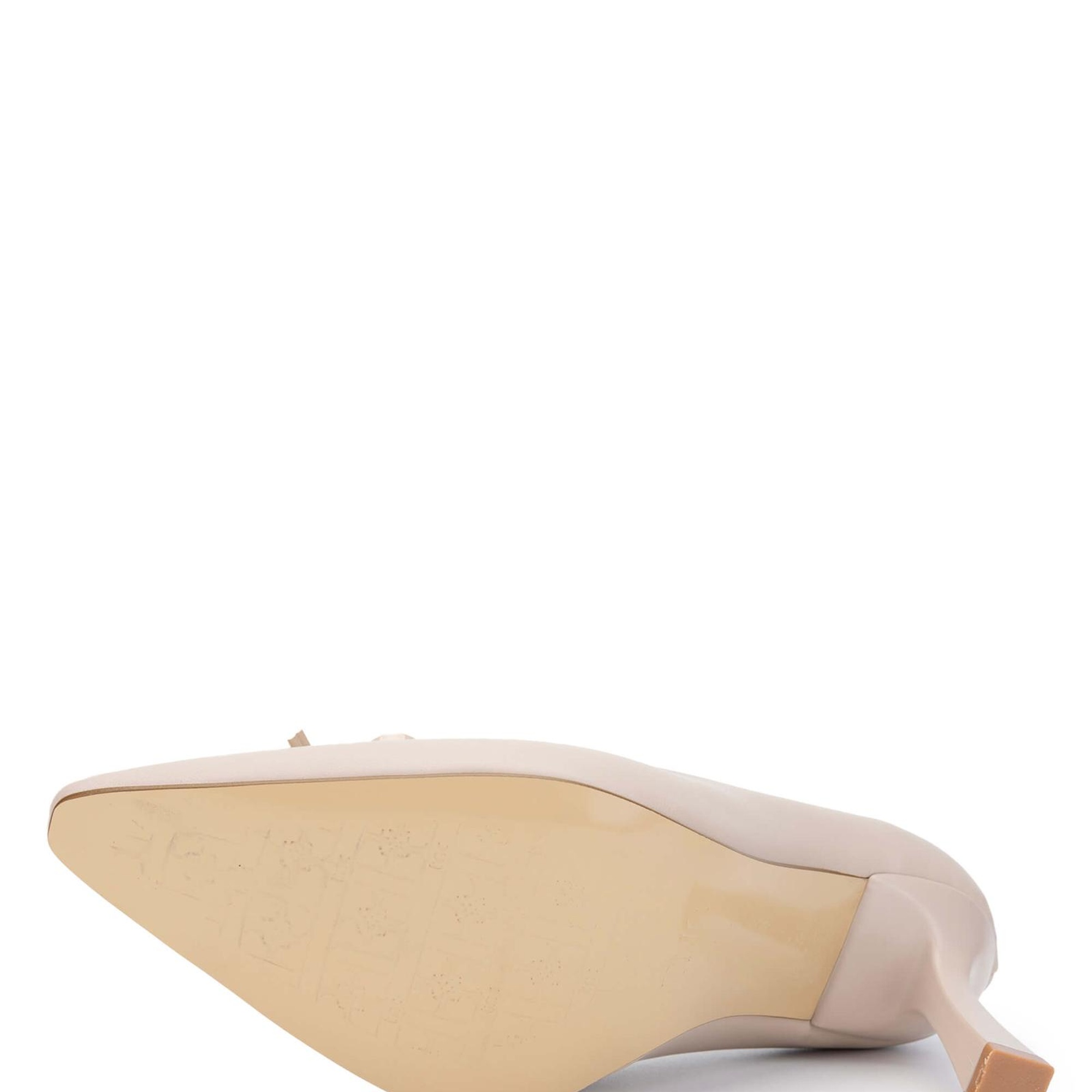 Tamer Tanca Kadın Hakiki Deri Bej Topuklu Ayakkabı