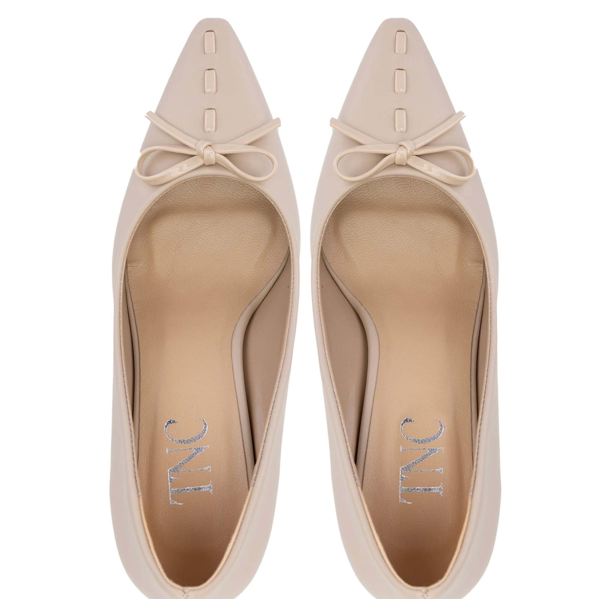 Tamer Tanca Kadın Hakiki Deri Bej Topuklu Ayakkabı