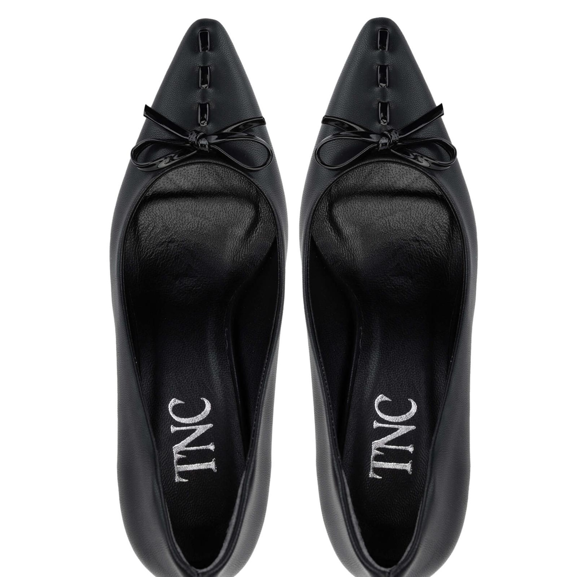 Tamer Tanca Kadın Hakiki Deri Siyah Topuklu Ayakkabı