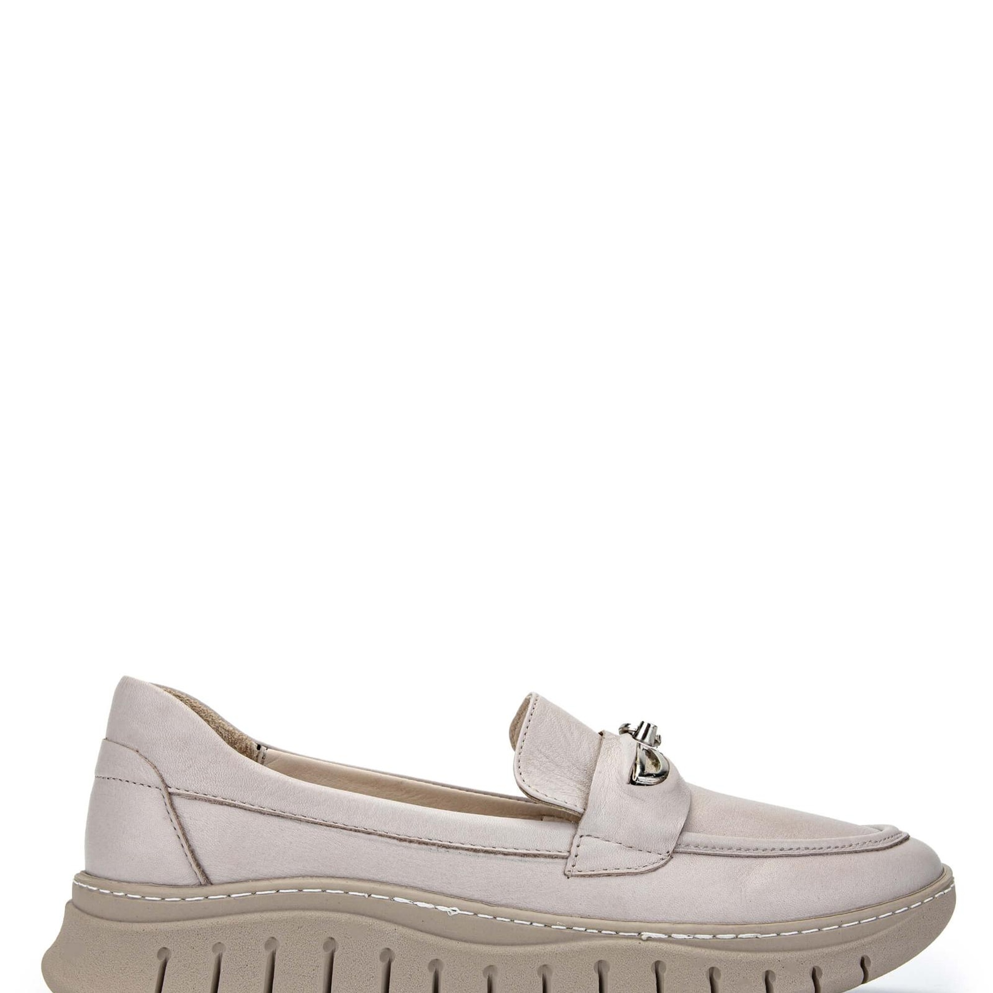 Tamer Tanca Kadın Hakiki Deri Bej Loafer Ayakkabı