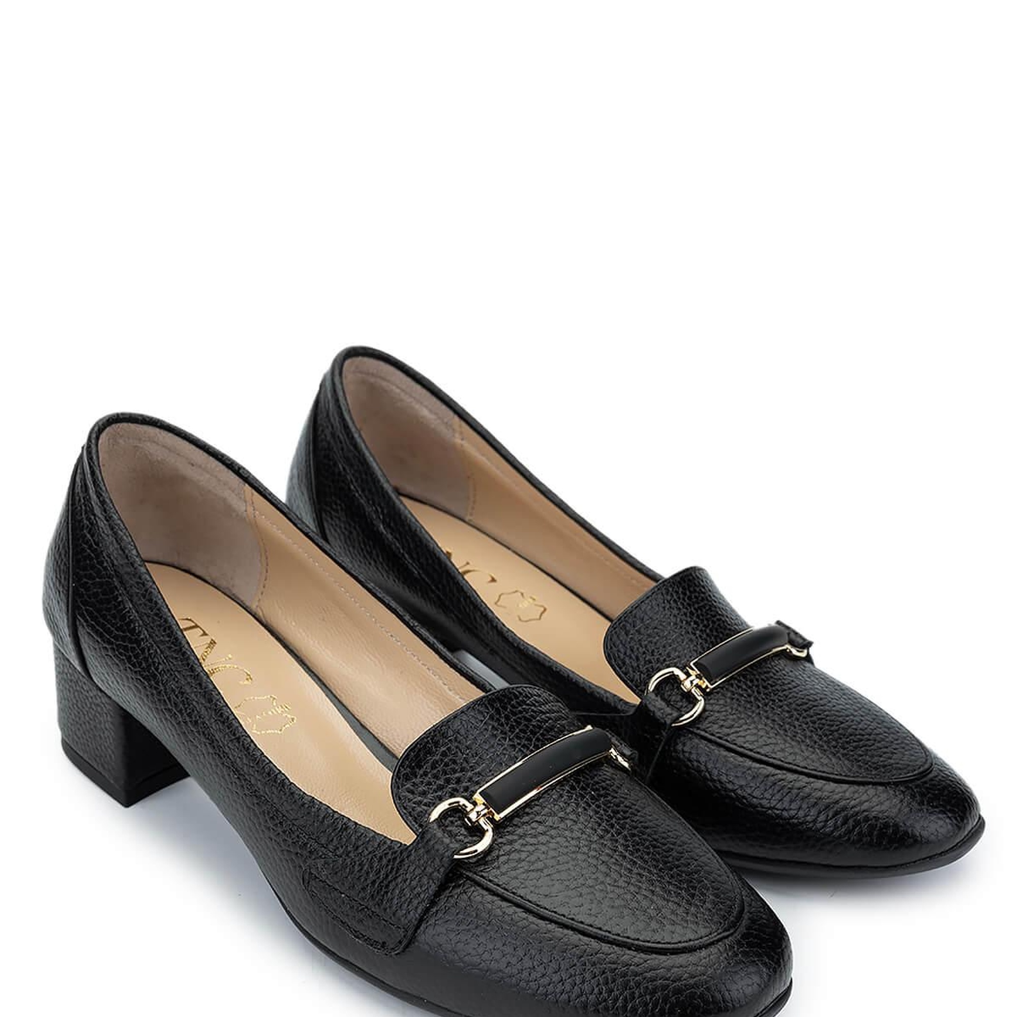 Tamer Tanca Kadın Hakiki Deri Siyah Deri Topuklu Ayakkabı