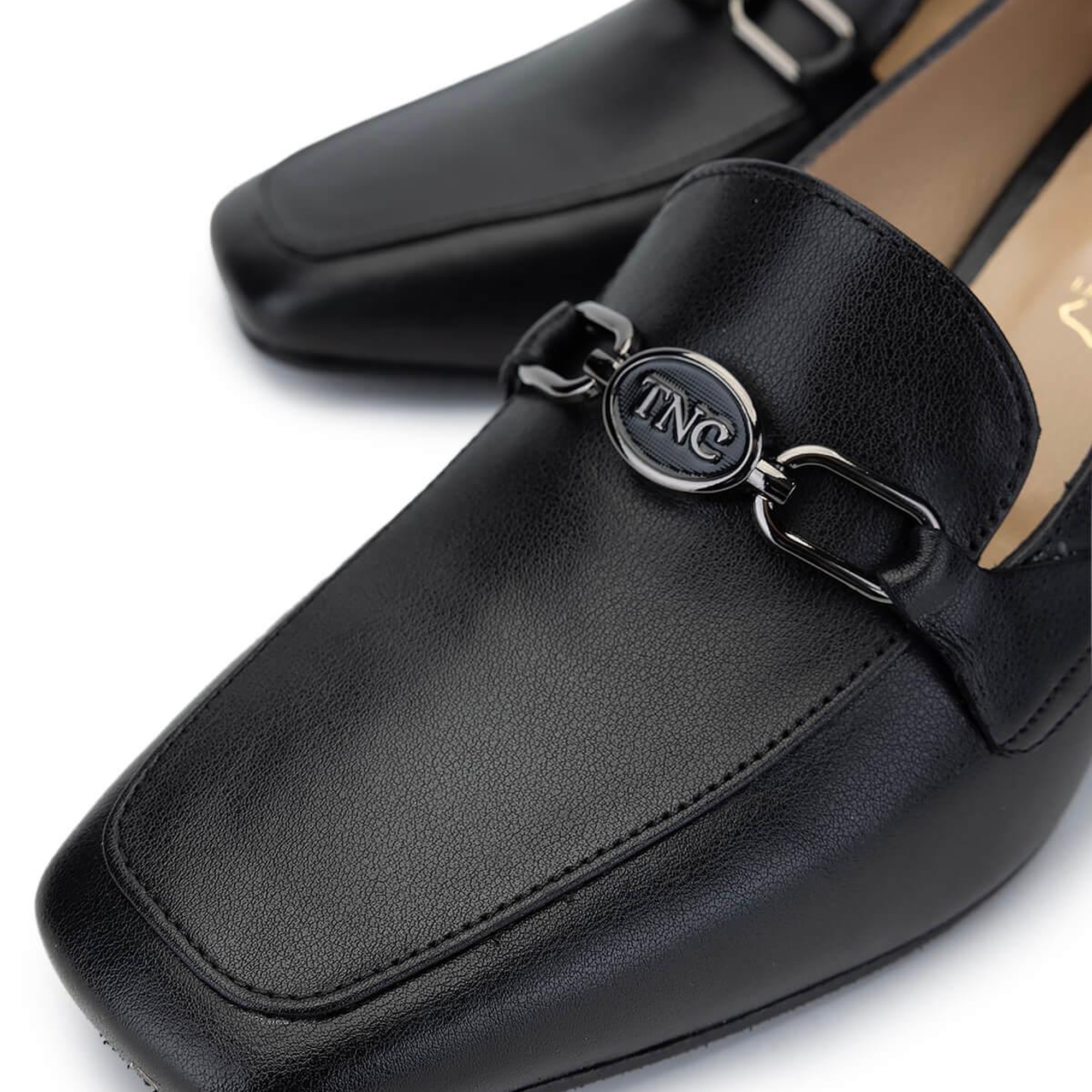 Tamer Tanca Kadın Hakiki Deri Siyah Deri Topuklu Ayakkabı