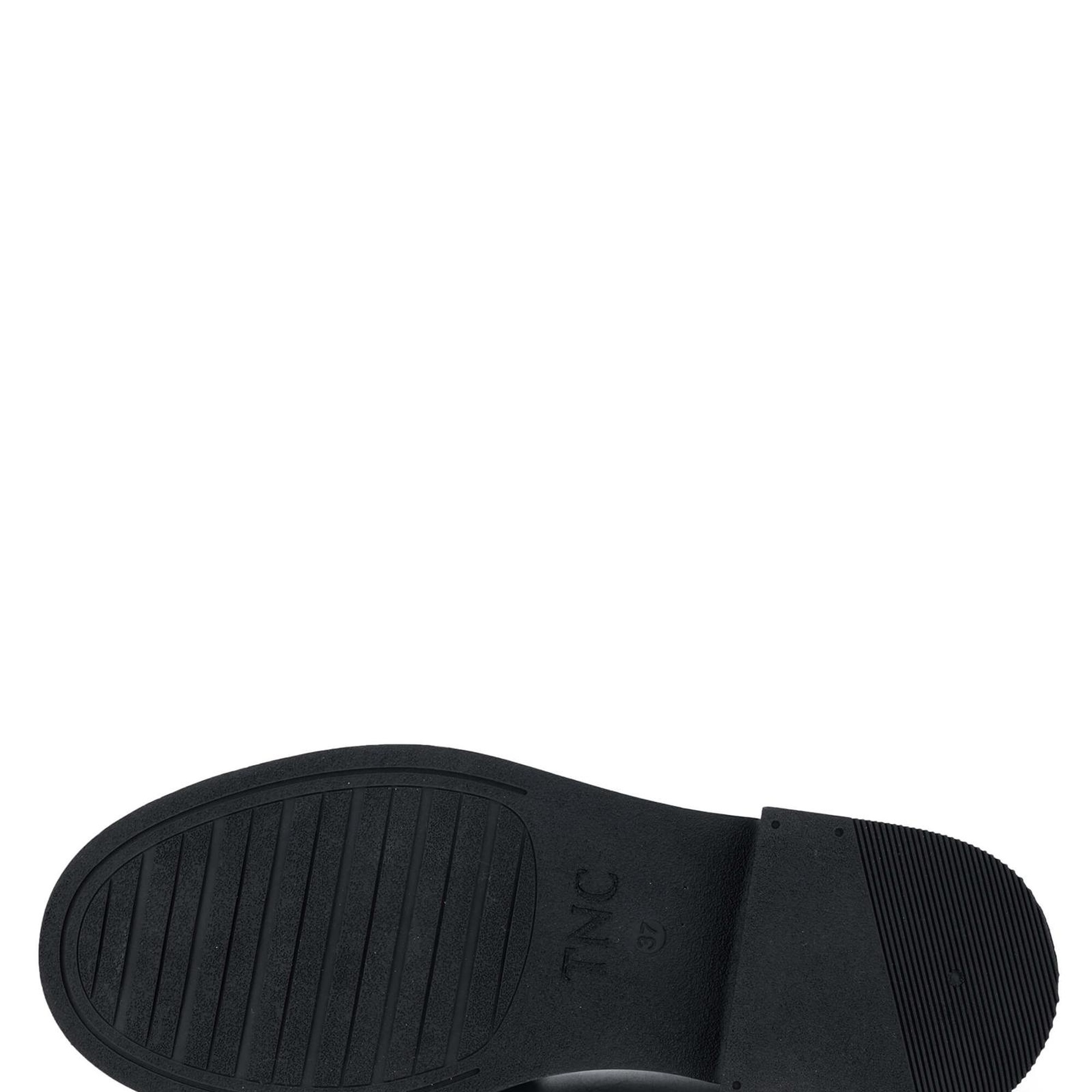 Tamer Tanca Kadın Hakiki Deri Siyah Rugan Loafer Ayakkabı