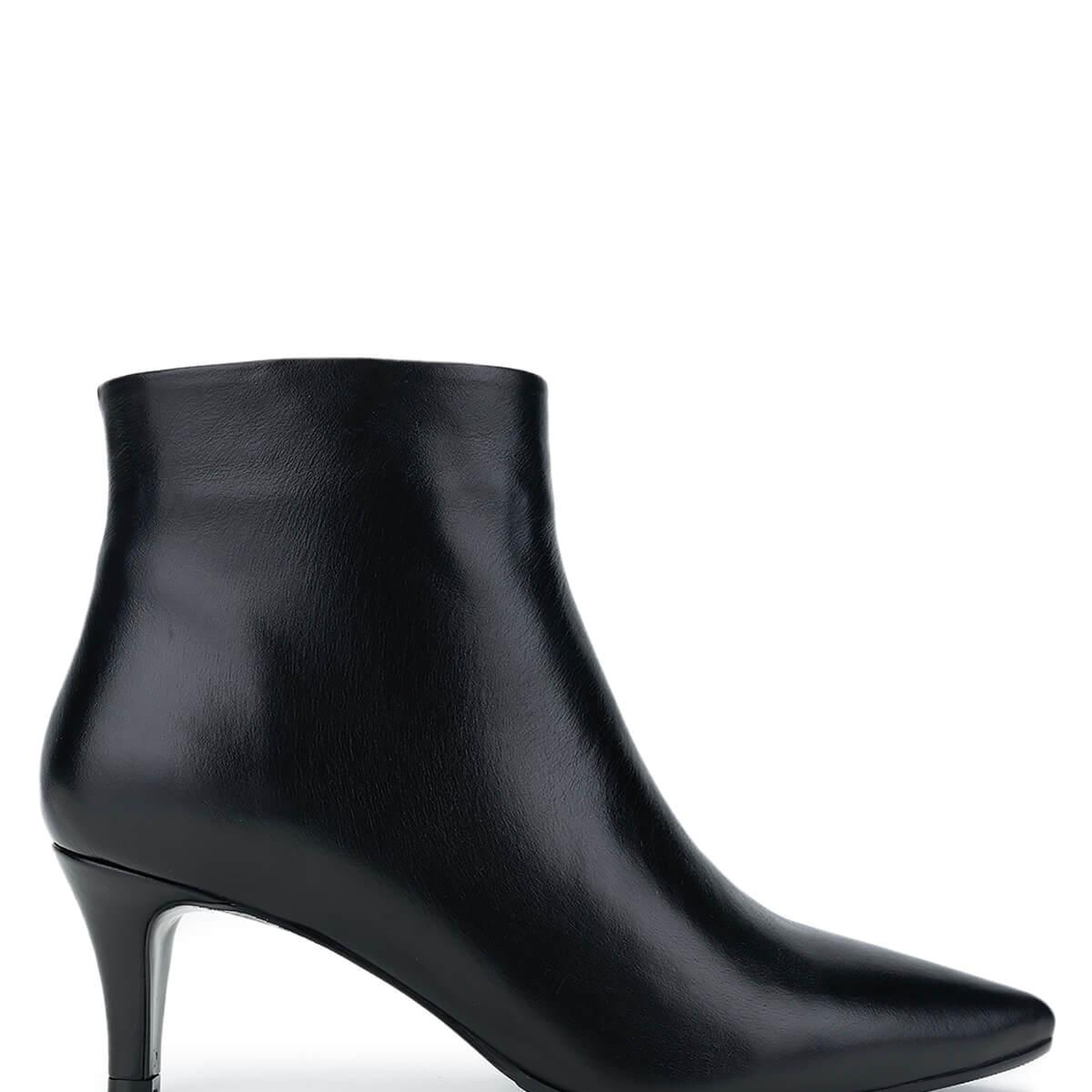 Tamer Tanca Kadın Hakiki Deri Siyah Deri Topuklu Bot