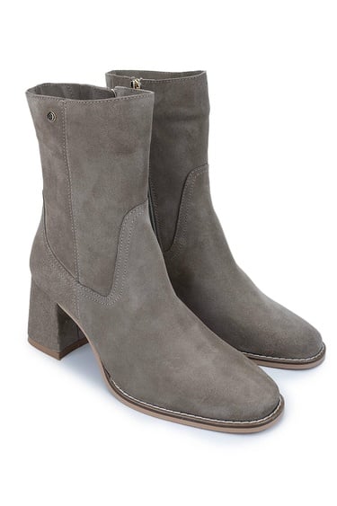  Tamer Tanca Kadın Hakiki Deri Vizon Süet Topuklu Bot