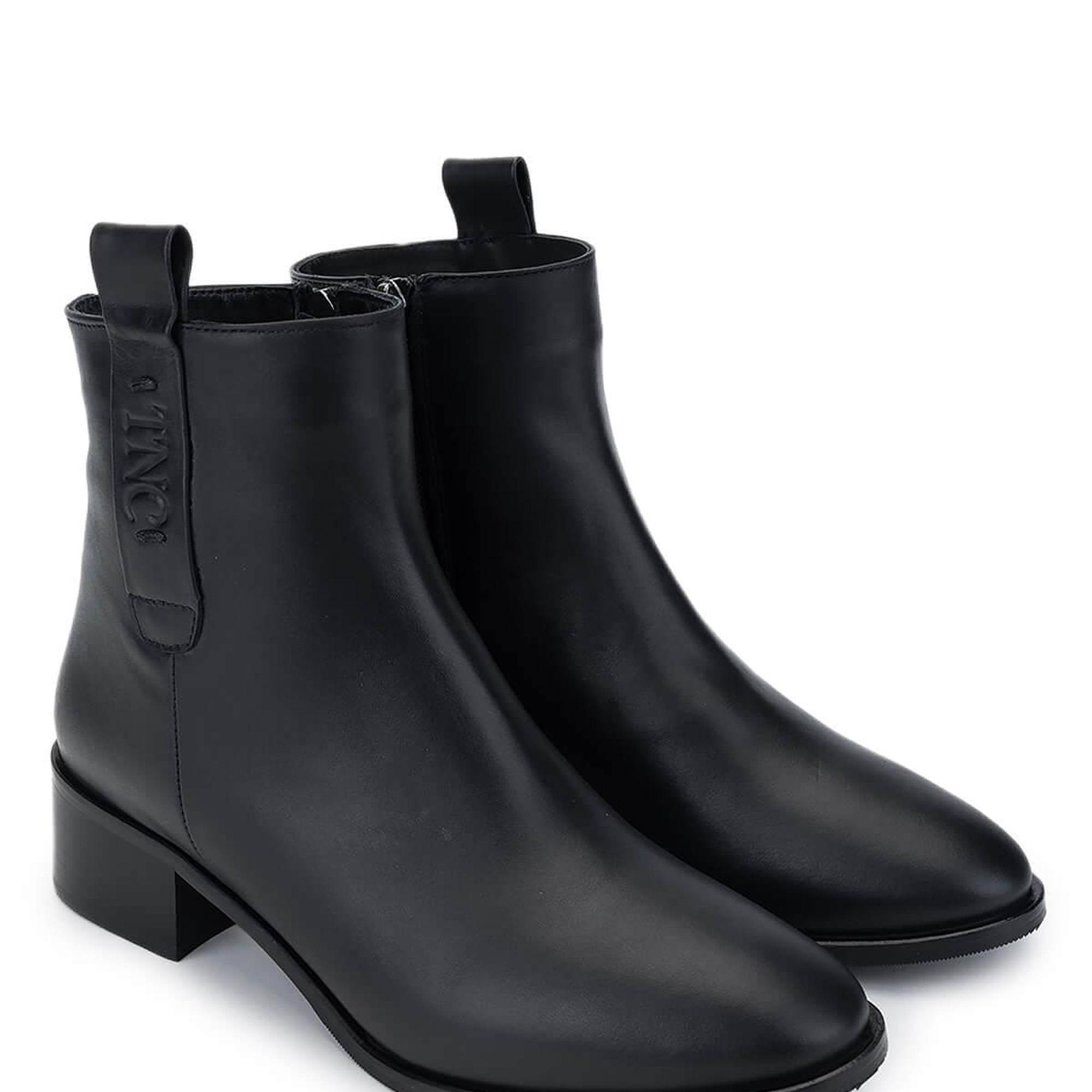 Tamer Tanca Kadın Hakiki Deri Siyah Deri Topuklu Bot