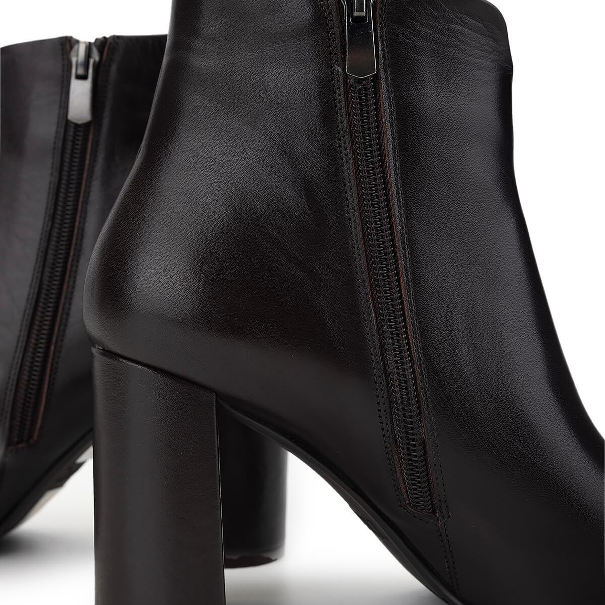 Tamer Tanca Kadın Hakiki Deri Kahverengi Topuklu Bot