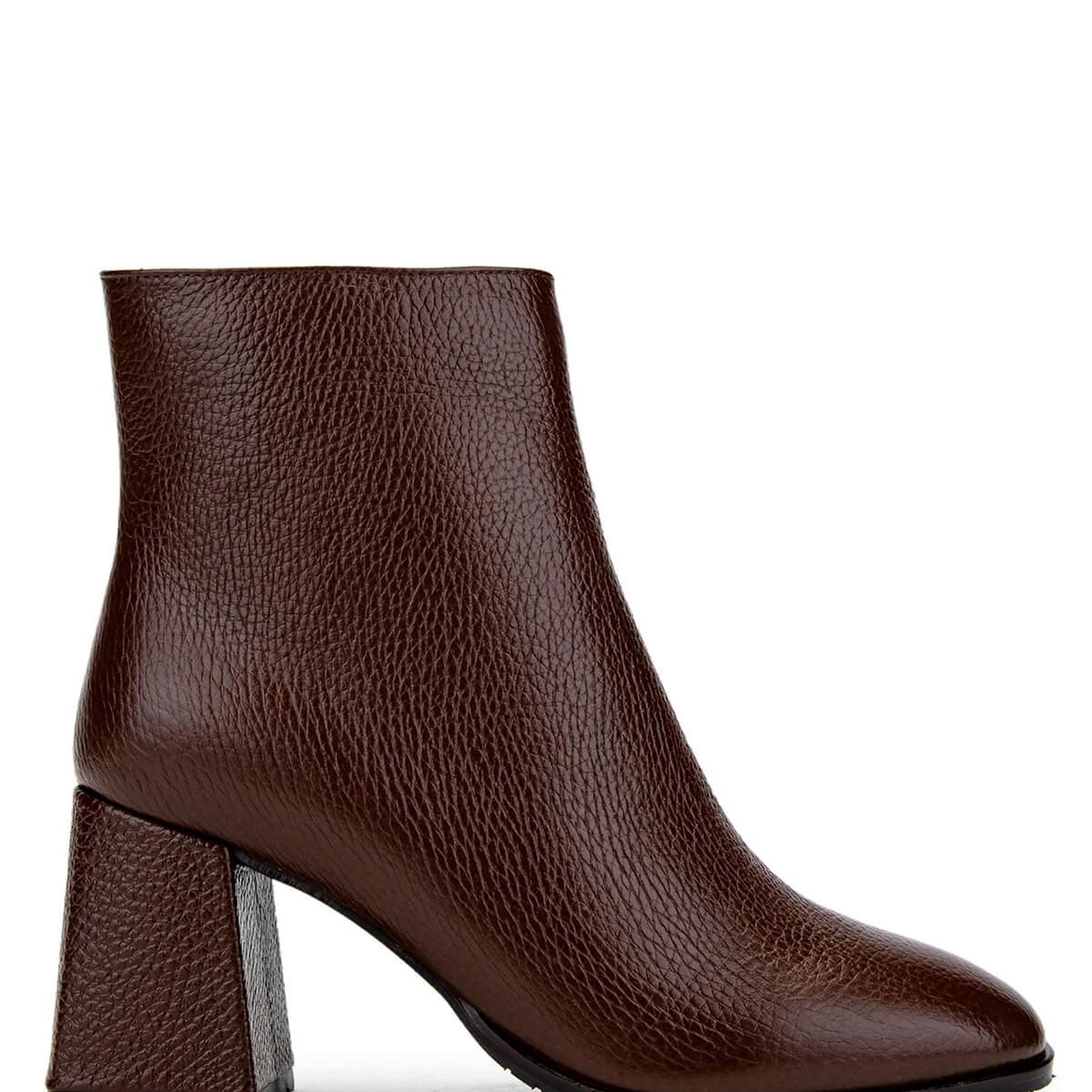 Tamer Tanca Kadın Hakiki Deri Taba Floter Topuklu Bot