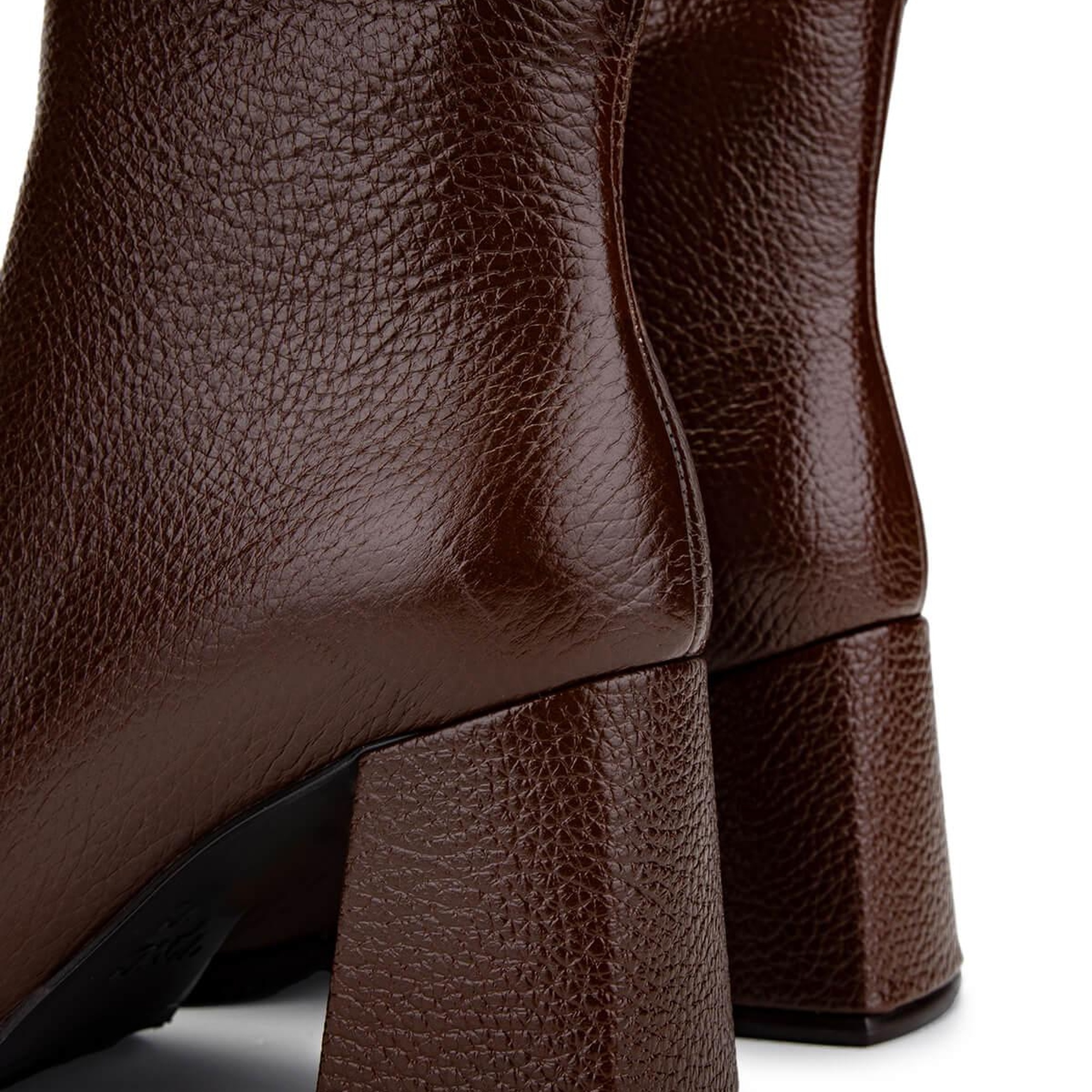 Tamer Tanca Kadın Hakiki Deri Taba Floter Topuklu Bot