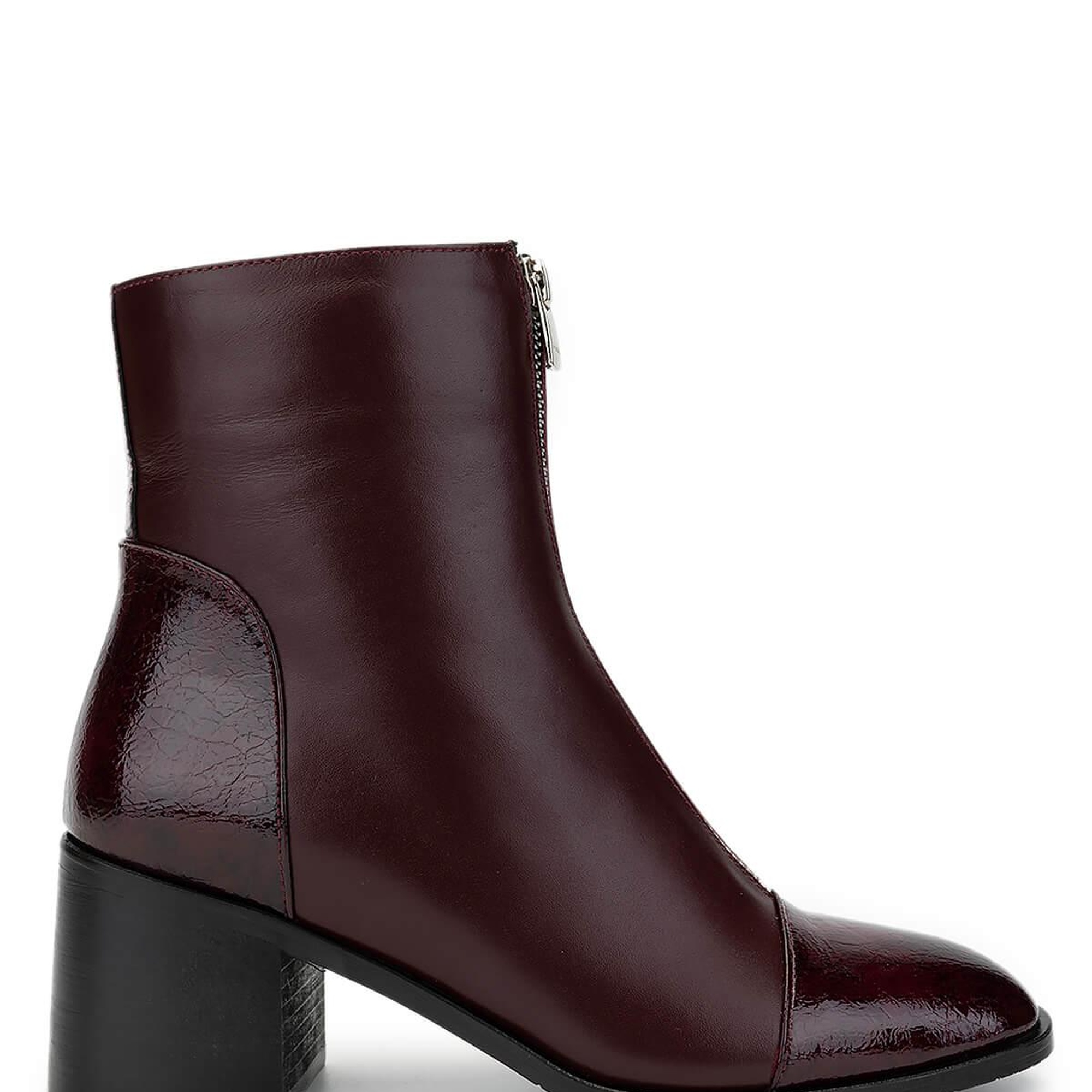 Tamer Tanca Kadın Hakiki Deri Bordo Topuklu Bot