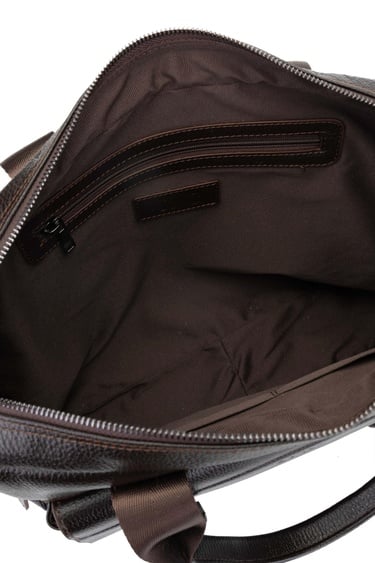  Tamer Tanca Erkek Hakiki Deri Kahverengi Floter Evrak Çantası