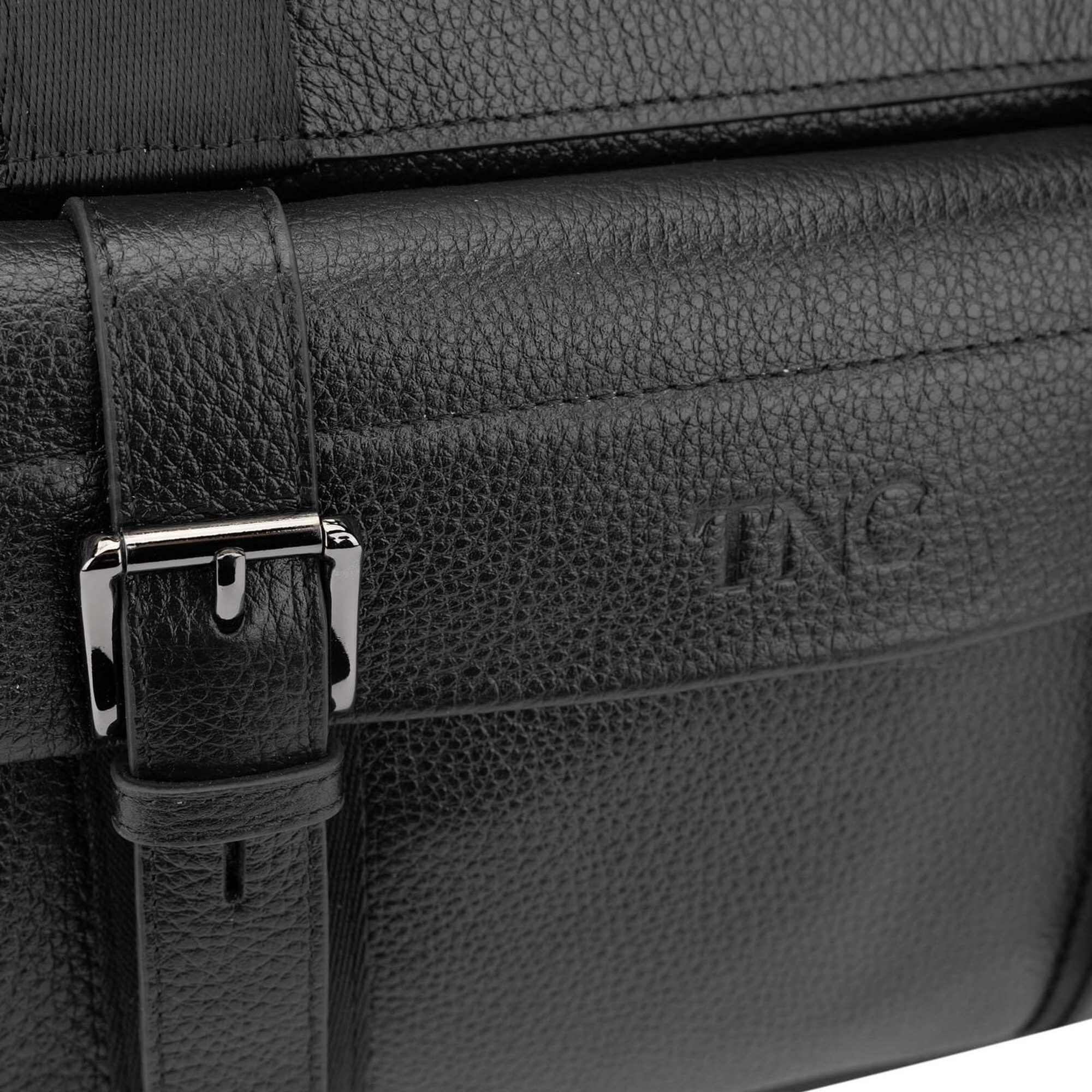 Tamer Tanca Erkek Hakiki Deri Siyah Floter Evrak Çantası