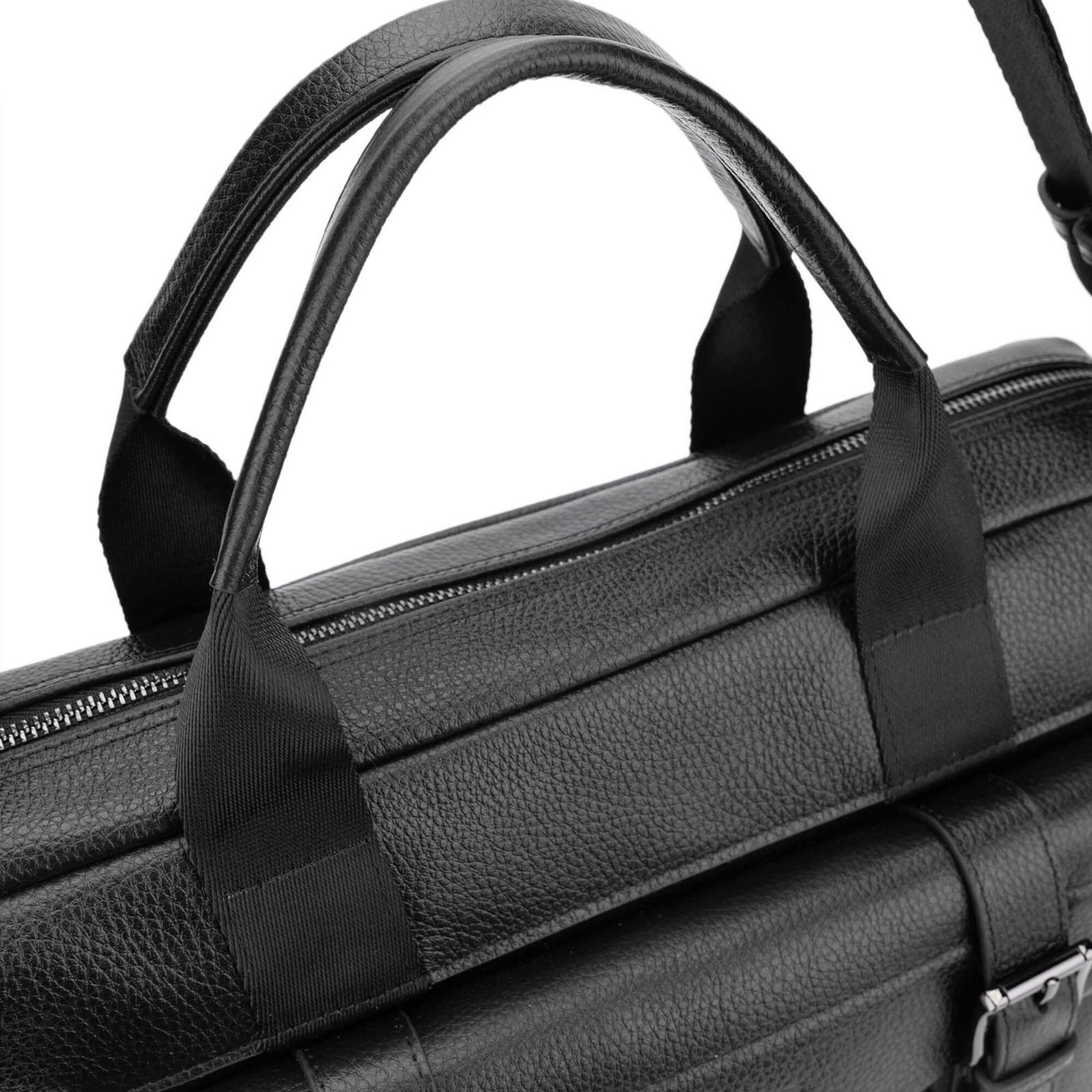 Tamer Tanca Erkek Hakiki Deri Siyah Floter Evrak Çantası