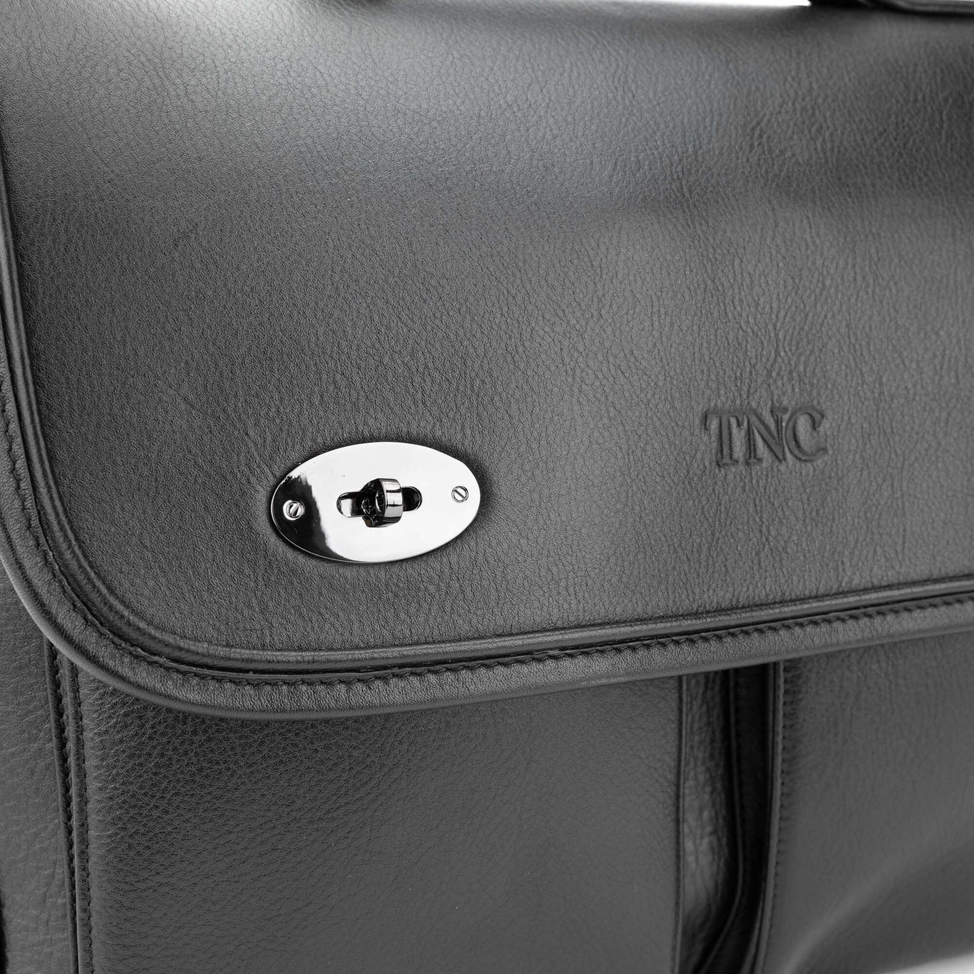 Tamer Tanca Erkek Hakiki Deri Siyah Evrak Çantası