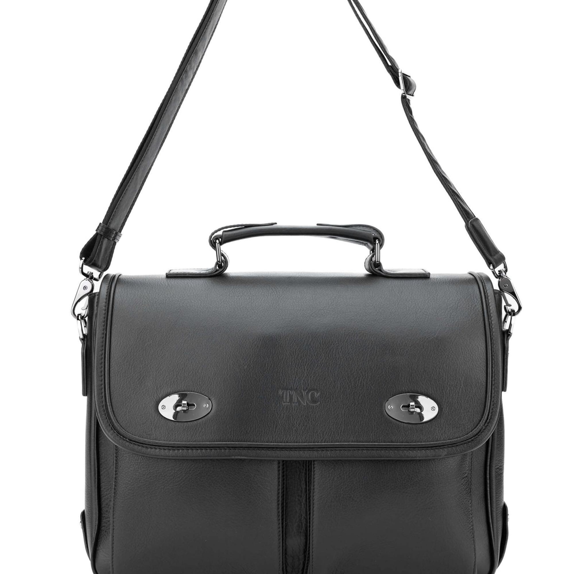 Tamer Tanca Erkek Hakiki Deri Siyah Evrak Çantası