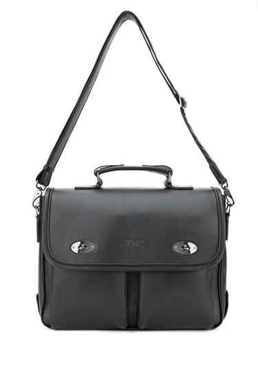  Tamer Tanca Erkek Hakiki Deri Siyah Evrak Çantası