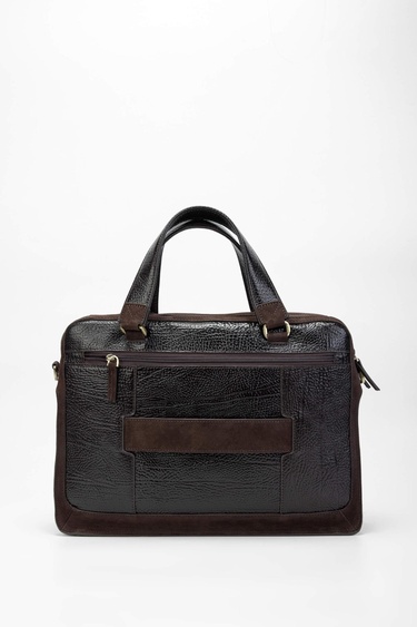  Tamer Tanca Erkek Hakiki Deri Kahverengi Evrak Çantası