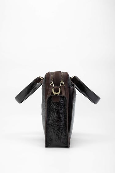  Tamer Tanca Erkek Hakiki Deri Kahverengi Evrak Çantası