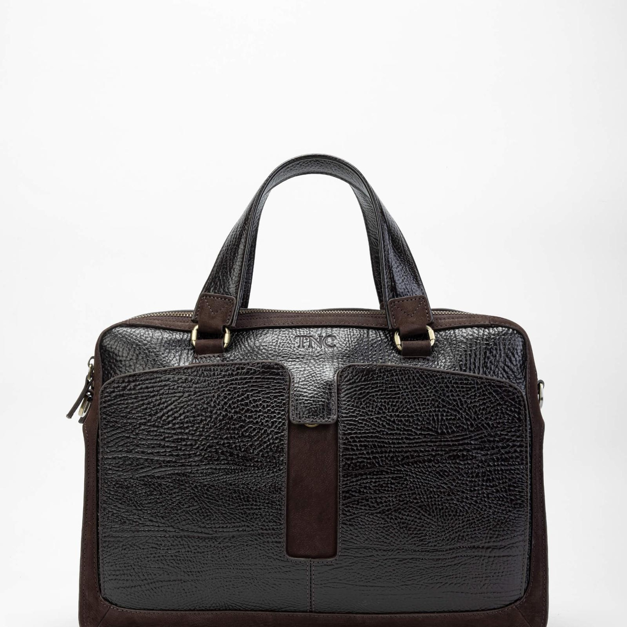 Tamer Tanca Erkek Hakiki Deri Kahverengi Evrak Çantası