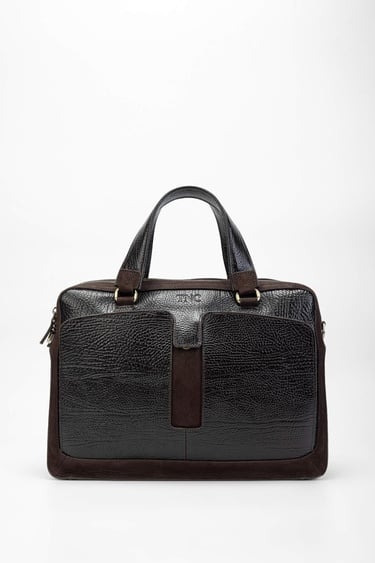  Tamer Tanca Erkek Hakiki Deri Kahverengi Evrak Çantası