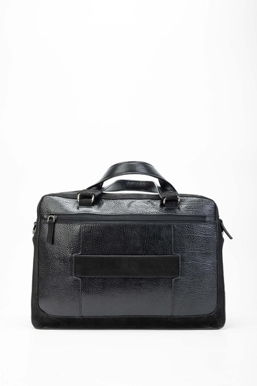  Tamer Tanca Erkek Hakiki Deri Siyah Evrak Çantası