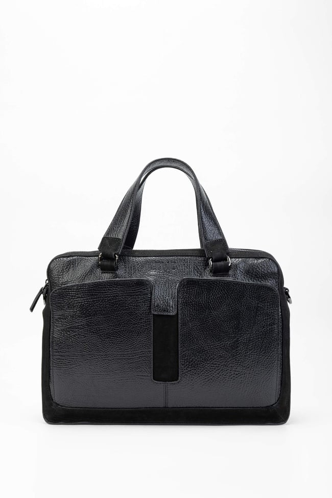 Tamer Tanca Erkek Hakiki Deri Siyah Evrak Çantası