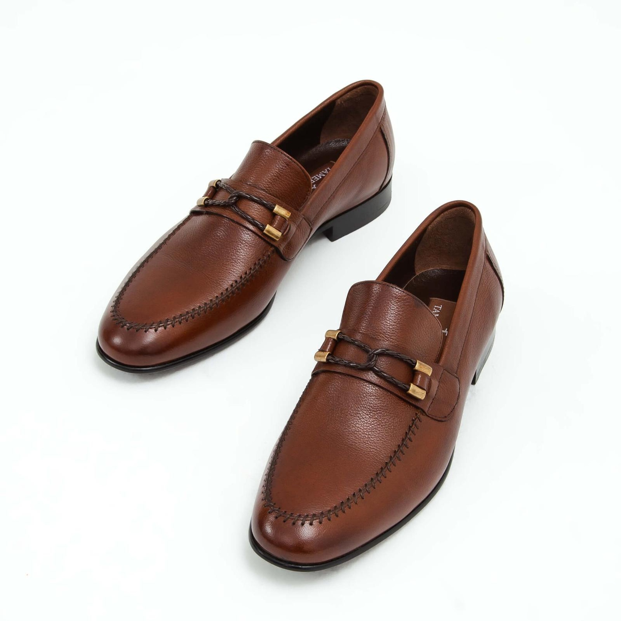 Tamer Tanca Erkek Hakiki Deri Kahverengi Makosen Ayakkabı