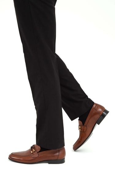  Tamer Tanca Erkek Hakiki Deri Kahverengi Makosen Ayakkabı