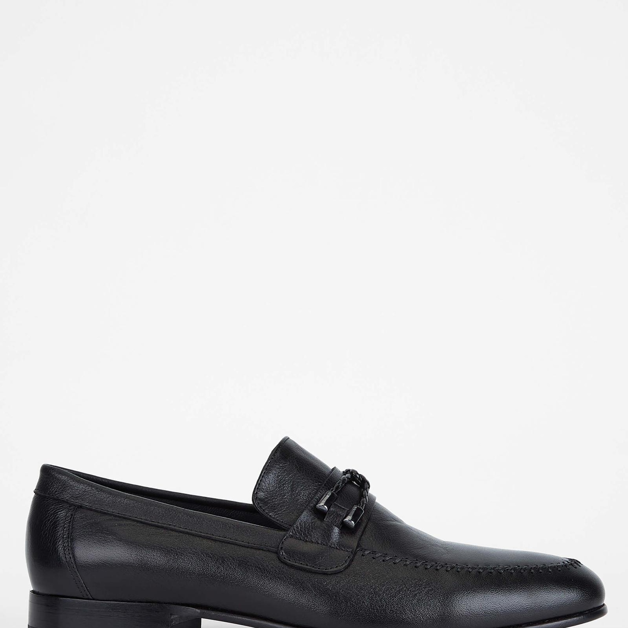 Tamer Tanca Erkek Hakiki Deri Siyah Makosen Ayakkabı